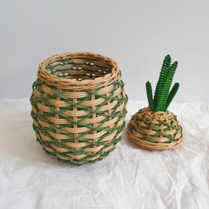 Pineapple Rattan Storage Basket