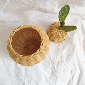 Pear Rattan Storage Basket (S)