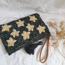 画像をギャラリービューアに読み込む, Raffia Star Clutch Bag
