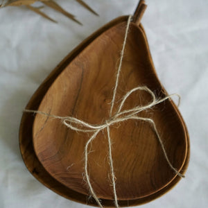 Teak Wooden Pear Plate