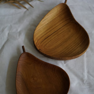 Teak Wooden Pear Plate