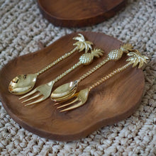 Load image into Gallery viewer, Brass Tropical Cutlery

