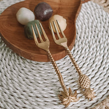Load image into Gallery viewer, Brass Tropical Cutlery
