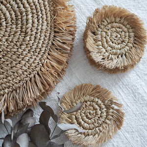 Raffia Placemat and Coaster
