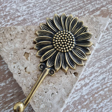 Load image into Gallery viewer, Sunflower Brass Wall Hook

