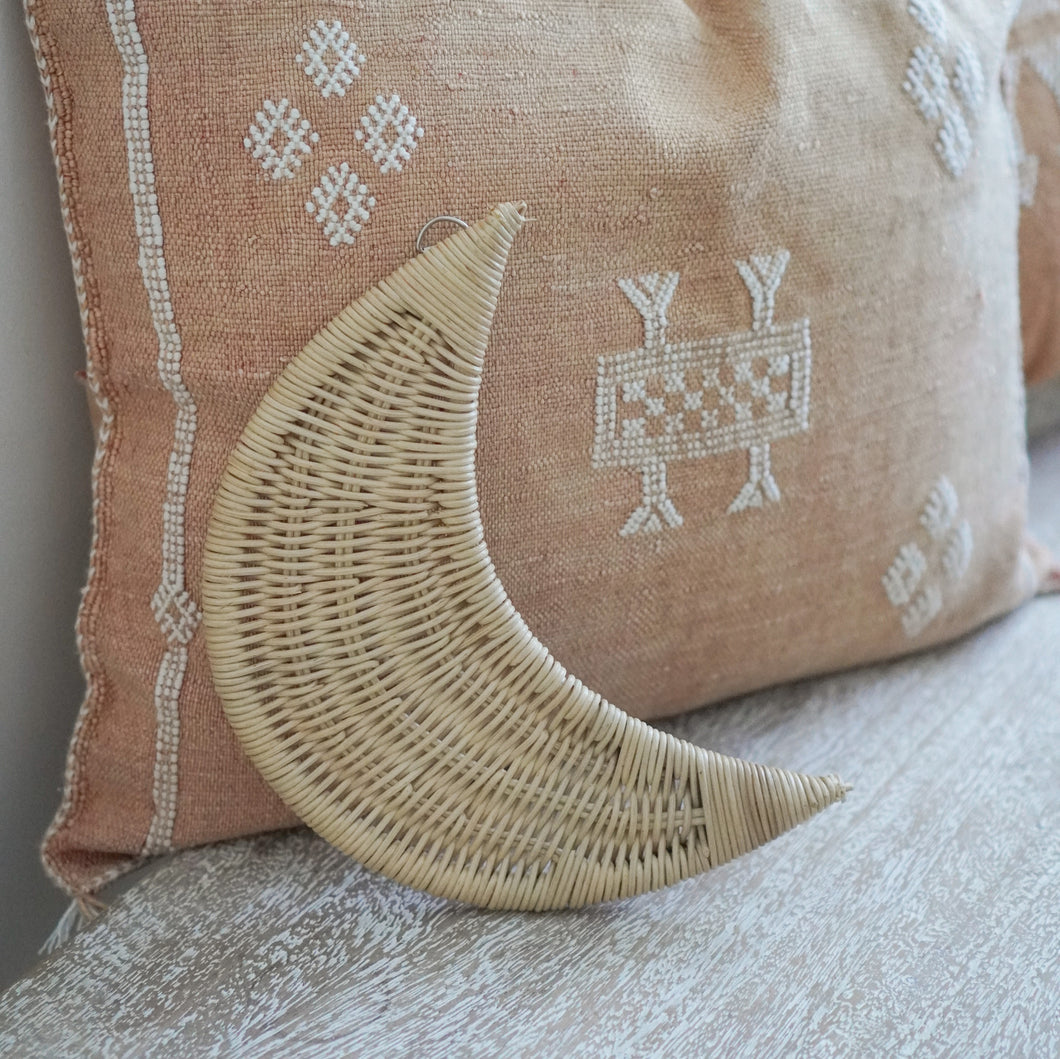 Rattan Moon Wall Decor