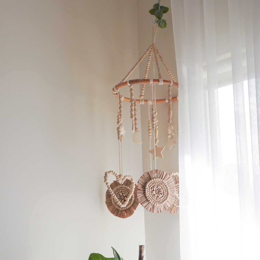 Dahlia Wooden Hanging Mobile