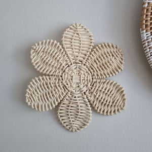 Aloha Rattan Flower Wall Decor Set