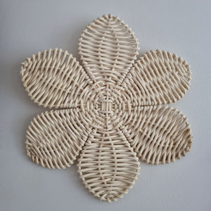 Aloha Rattan Flower Wall Decor Set