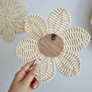 Aloha Rattan Flower Wall Decor Set