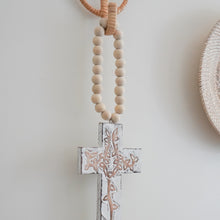 将图片加载到图库查看器，Carved Wooden Cross Wall Decor
