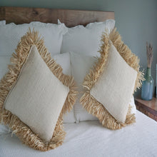 Load image into Gallery viewer, Serena Raffia Fringe Cushion Cover
