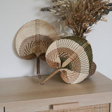 Load image into Gallery viewer, Palm leaf Hand Fan
