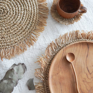 Raffia Placemat and Coaster