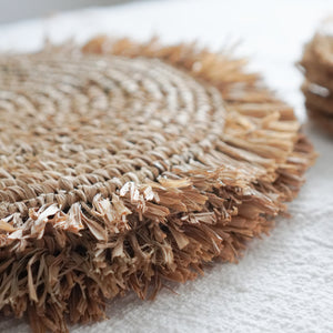Raffia Placemat and Coaster