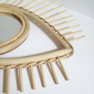 Rattan Eye Mirror