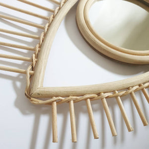 Rattan Eye Mirror