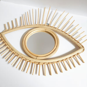Rattan Eye Mirror