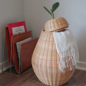 Pear Rattan Basket (L)