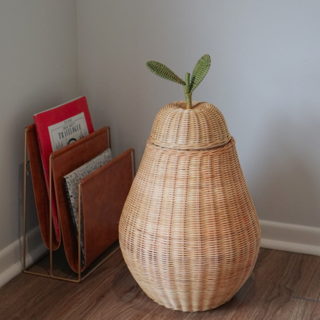 Pear Rattan Basket (L)