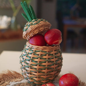 Pineapple Rattan Storage Basket
