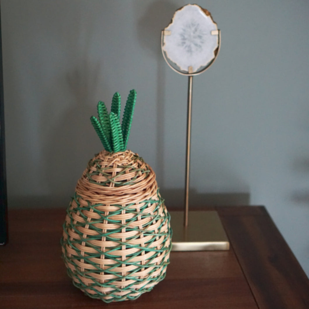 Pineapple Rattan Storage Basket